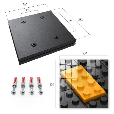 Key cabinet for wall Yellow block