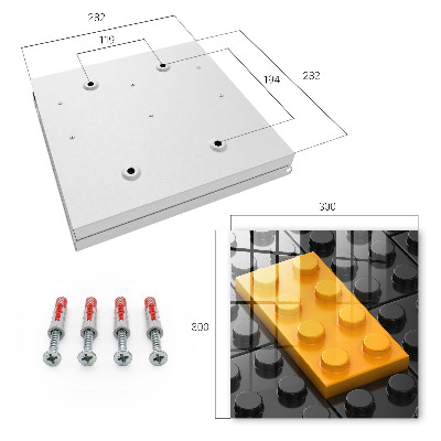 Key cabinet for wall Yellow block