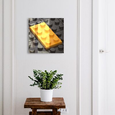Key cabinet for wall Yellow block