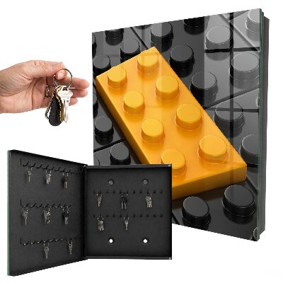 Key cabinet for wall Yellow block