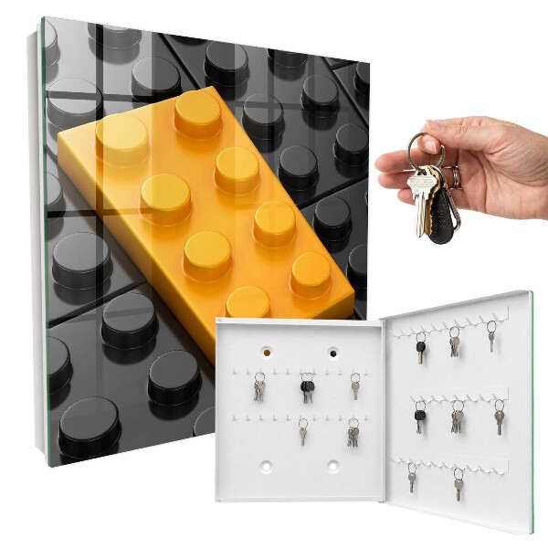 Key cabinet for wall Yellow block