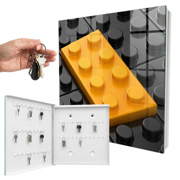 Key cabinet for wall Yellow block