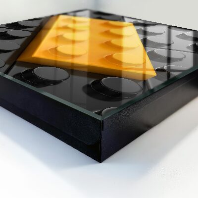 Key cabinet for wall Yellow block