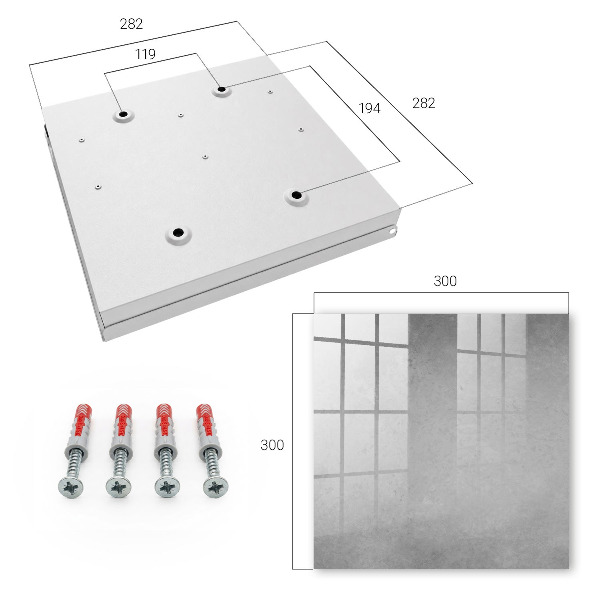 Key cabinet for wall Gray abstraction
