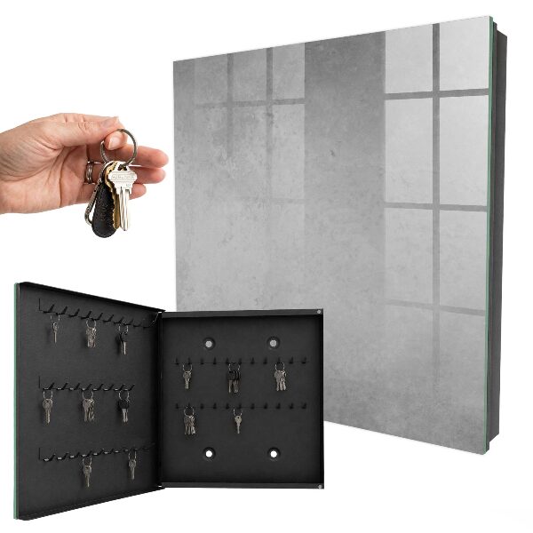 Key cabinet for wall Gray abstraction