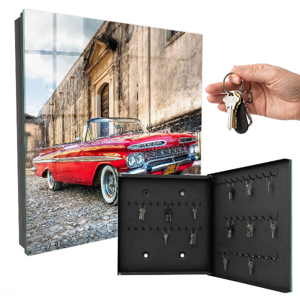 Key cabinet for wall Retro car