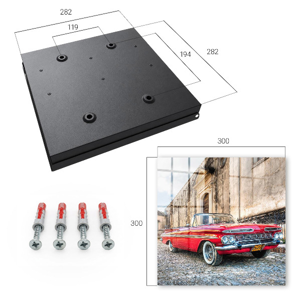 Key cabinet for wall Retro car