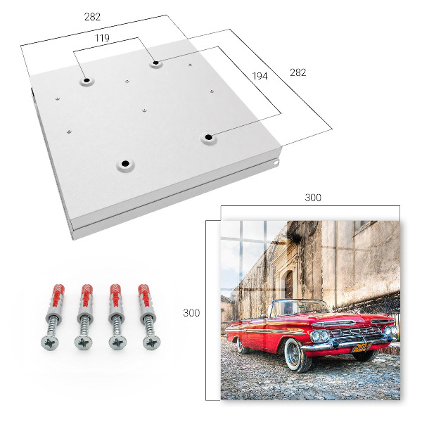 Key cabinet for wall Retro car