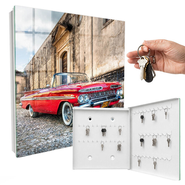 Key cabinet for wall Retro car