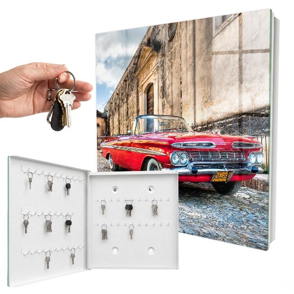 Key cabinet for wall Retro car