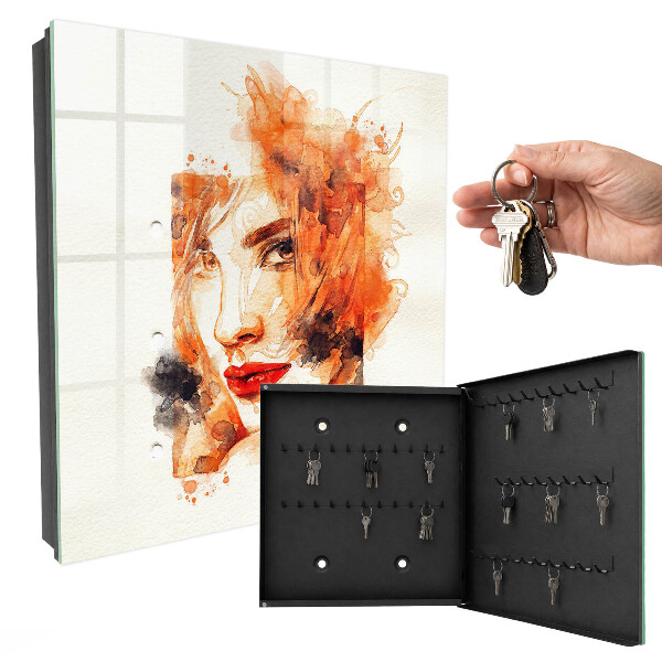 Key storage box Women's watercolor