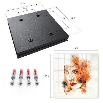 Key storage box Women's watercolor