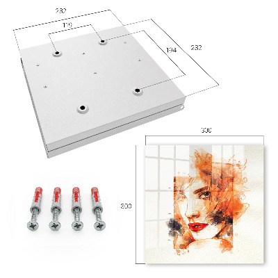 Key storage box Women's watercolor