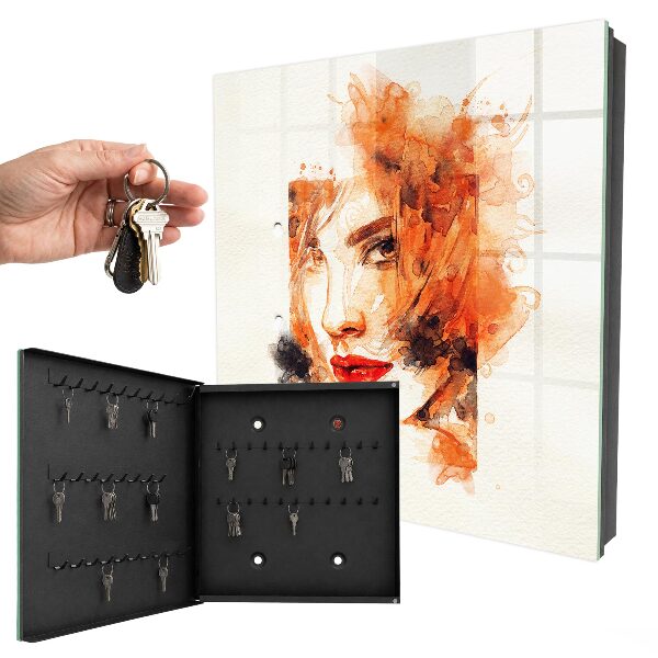 Key storage box Women's watercolor