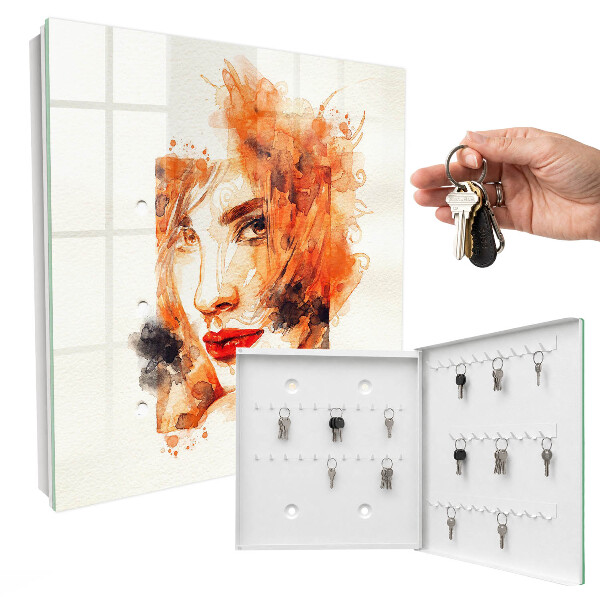 Key storage box Women's watercolor