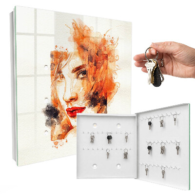 Key storage box Women's watercolor