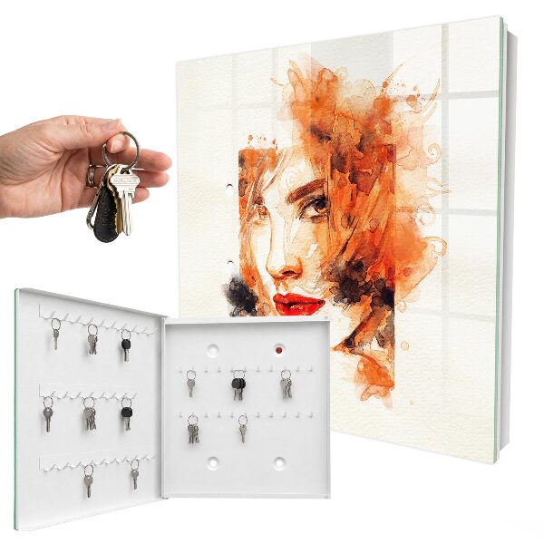 Key storage box Women's watercolor