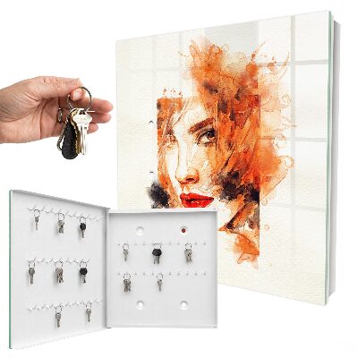 Key storage box Women's watercolor