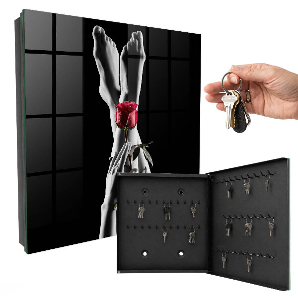 Key cabinet for wall The elegance of a rose