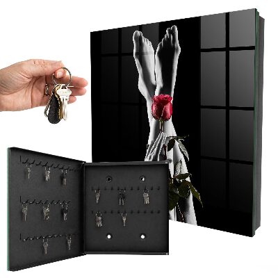 Key cabinet for wall The elegance of a rose