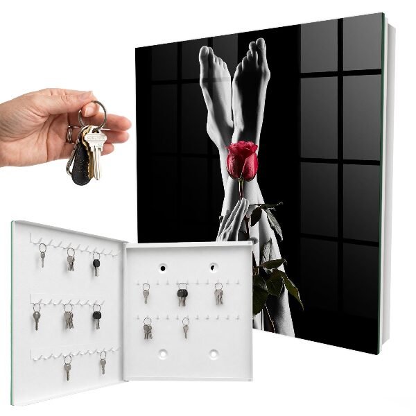 Key cabinet for wall The elegance of a rose