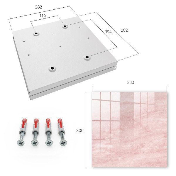 Key cabinet for wall Pink ties