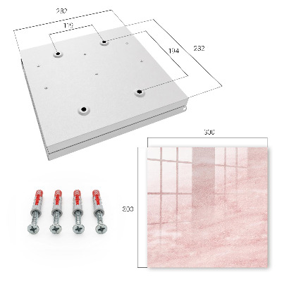 Key cabinet for wall Pink ties