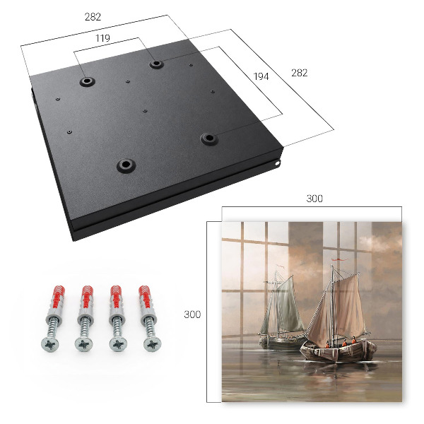 Key cabinet for wall Sea sailboats