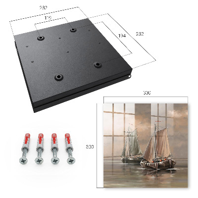 Key cabinet for wall Sea sailboats
