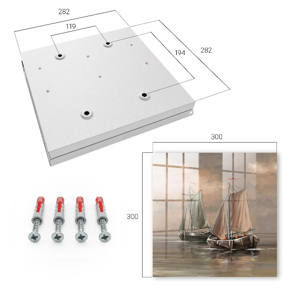 Key cabinet for wall Sea sailboats