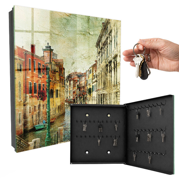 Key storage box Colorful city