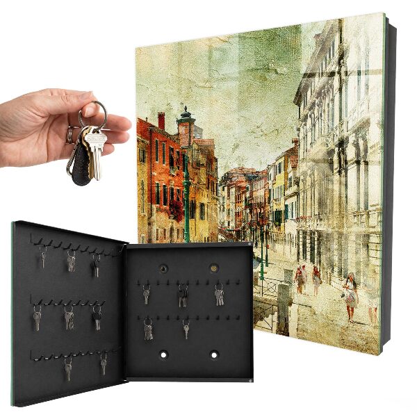 Key storage box Colorful city