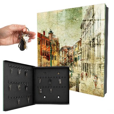 Key storage box Colorful city