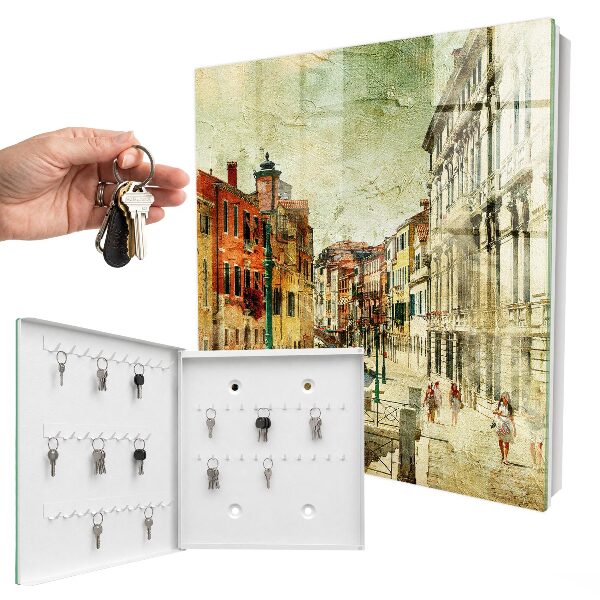 Key storage box Colorful city