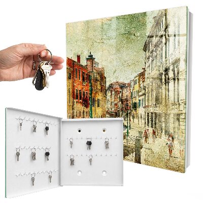 Key storage box Colorful city