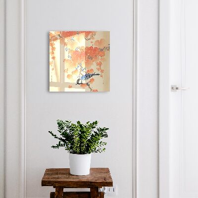 Key cabinet for wall Bird and leaves
