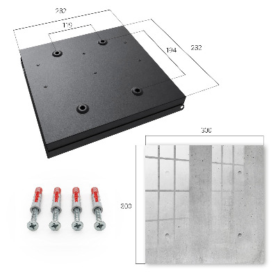 Key cabinet for wall Raw concrete