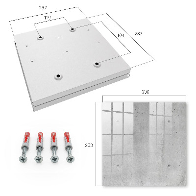Key cabinet for wall Raw concrete