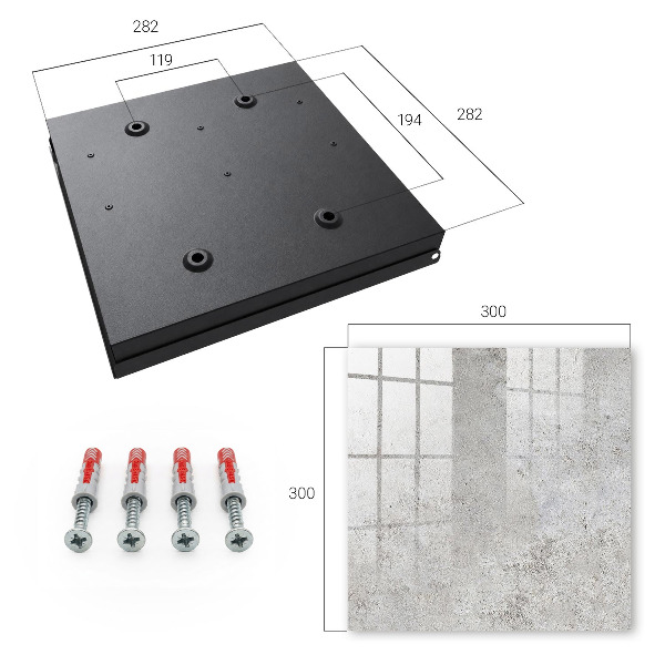 Key cabinet for wall Gray surface