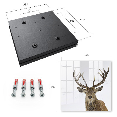 Key storage box Winter deer