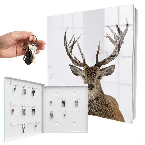 Key storage box Winter deer