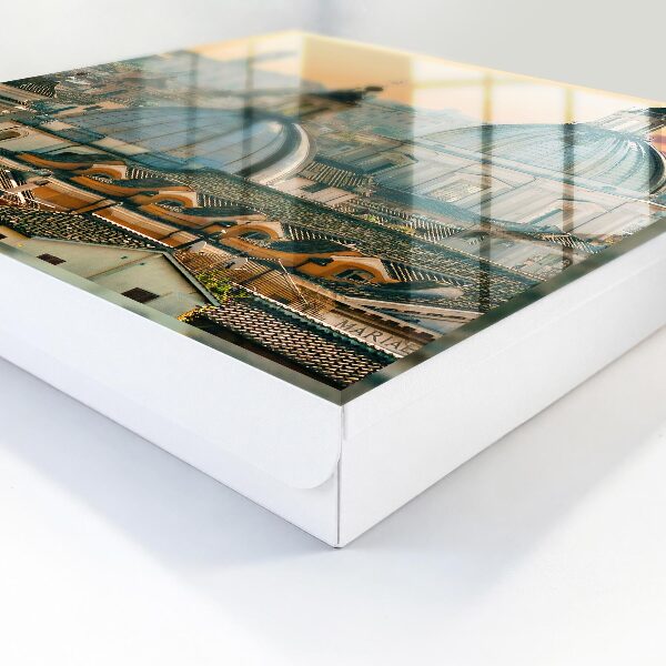 Key cabinet for wall Urban landscape