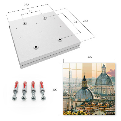 Key cabinet for wall Urban landscape