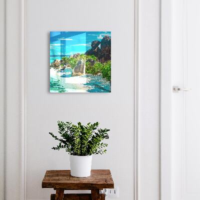 Key storage box Tropical beach