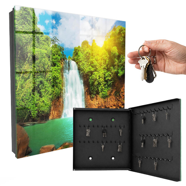 Key cabinet for wall Tropical waterfall
