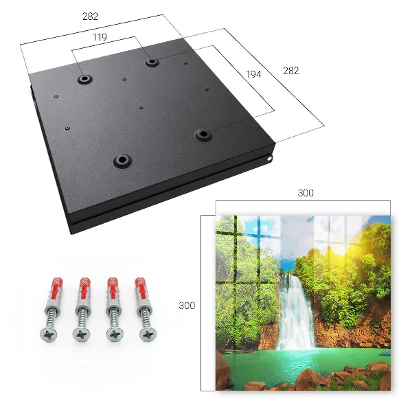 Key cabinet for wall Tropical waterfall