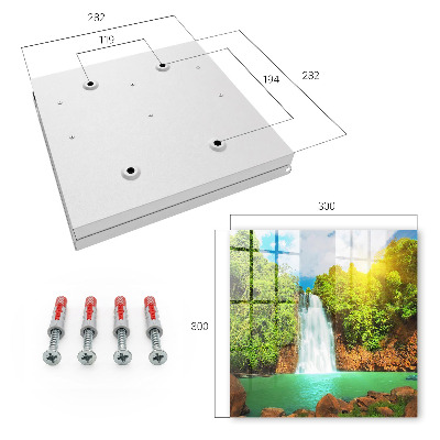 Key cabinet for wall Tropical waterfall