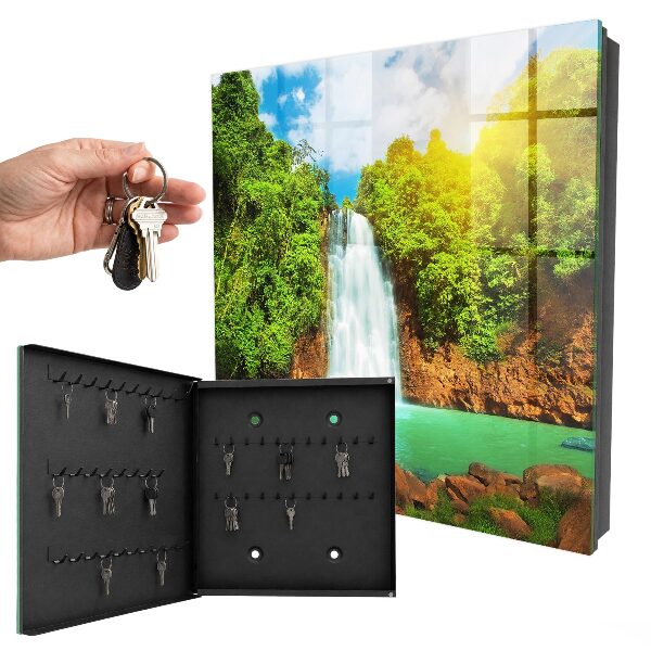 Key cabinet for wall Tropical waterfall