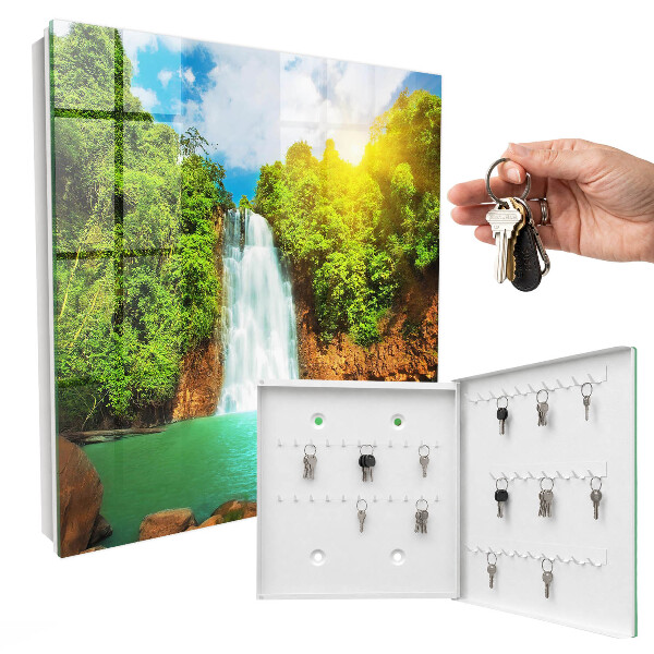 Key cabinet for wall Tropical waterfall