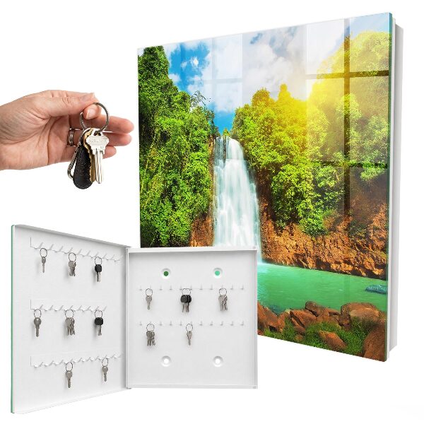 Key cabinet for wall Tropical waterfall